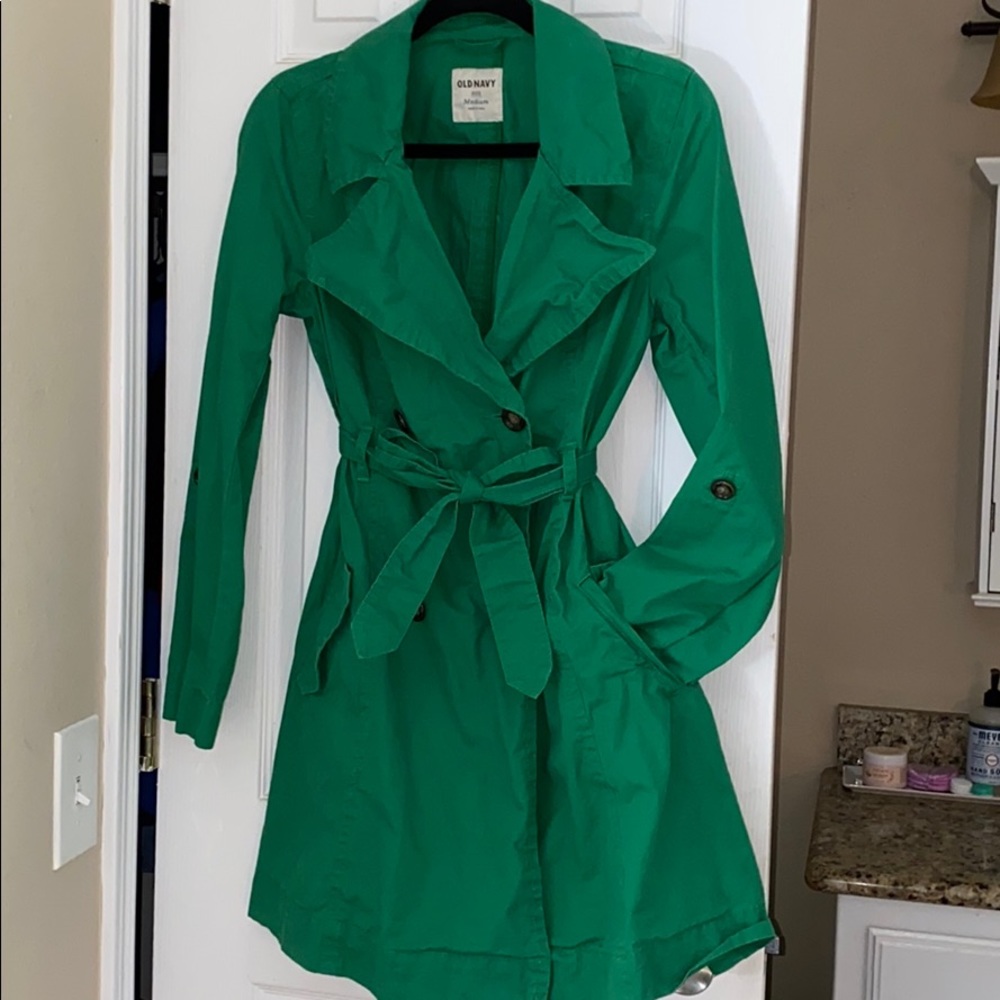 Bright green Old Navy Peacoat